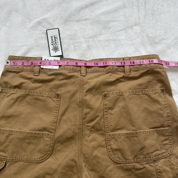 Alpine Design Utility Pants Mens 34 X 30 Brown Khaki 100% ORGANIC Cotton Relaxed - Picture 10 of 13